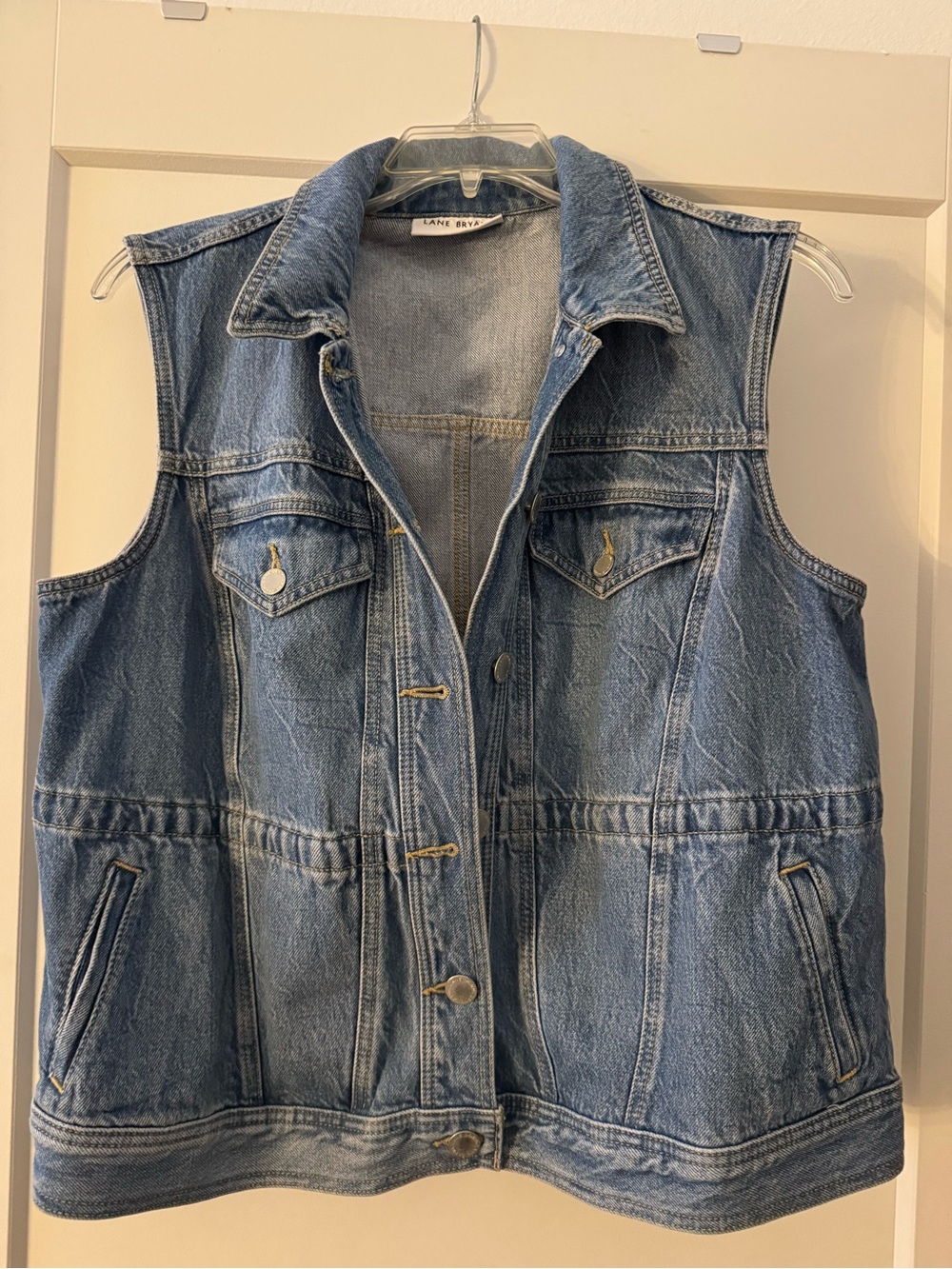 Lane Bryant Blue Denim Sleeveless Vest